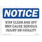 Signmission OSHA Notice, 5" Height, Stay Clear And Off May Cause Serious Injury Sign, 7" X 5", Landscape OS-NS-D-57-L-18432 - alternate 1
